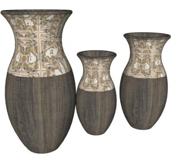 复古装饰陶瓷花瓶SU模型下载_sketchup草图大师SKP模型