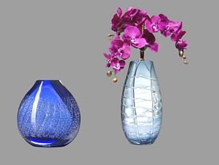 现代装饰<em>玻璃花瓶</em>SU模型下载_sketchup草图大师SKP模型