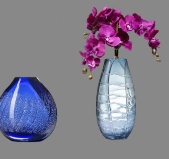 现代装饰玻璃花瓶SU模型下载_sketchup草图大师SKP模型