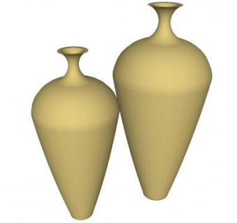 大型装饰性花瓶SU模型下载_sketchup草图大师SKP模型