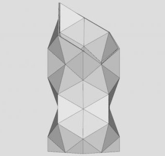 现代创意矩形三角花瓶SU模型下载_sketchup草图大师SKP模型