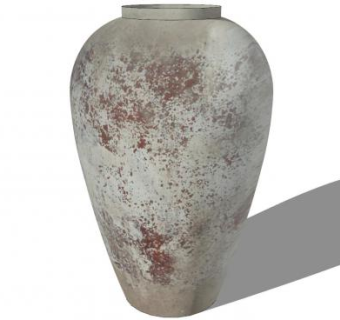 仿古装饰落地花瓶SU模型下载_sketchup草图大师SKP模型