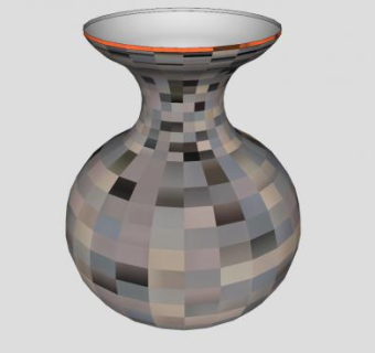 马赛克陶瓷花瓶装饰SU模型下载_sketchup草图大师SKP模型