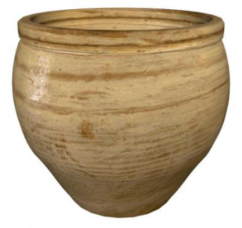 釉陶盆花钵器皿SU模型下载_sketchup草图大师SKP模型