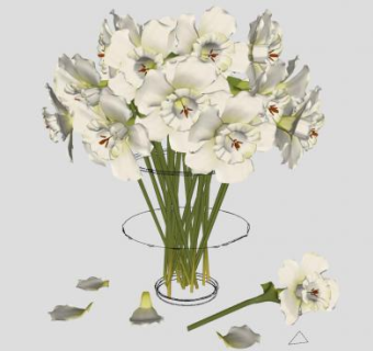 玻璃花瓶器皿观赏摆件SU模型下载_sketchup草图大师SKP模型