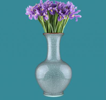 中式现代风格陶瓷花瓶SU模型下载_sketchup草图大师SKP模型