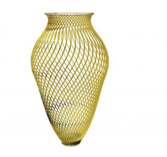 欧式金属落地大花瓶摆件SU模型下载_sketchup草图大师SKP模型