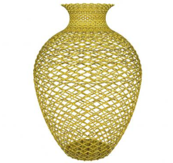 欧式金属棱形落地大花瓶摆件SU模型下载_sketchup草图大师SKP模型