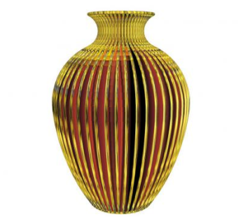 金釉彩釉陶瓷花瓶SU模型下载_sketchup草图大师SKP模型