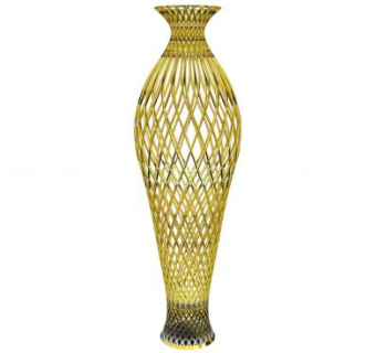 欧式金属螺旋落地装饰花瓶SU模型下载_sketchup草图大师SKP模型