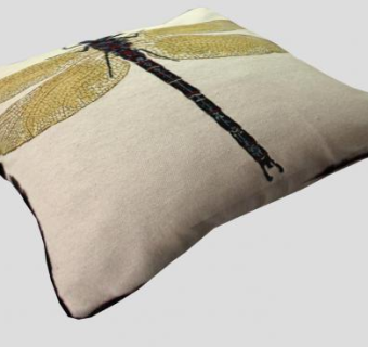 蜻蜓图案沙发抱枕SU模型下载_sketchup草图大师SKP模型