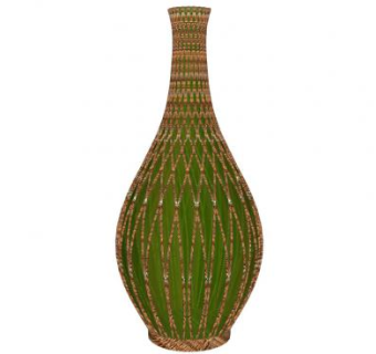 老式复古编织玻璃花瓶摆件SU模型下载_sketchup草图大师SKP模型