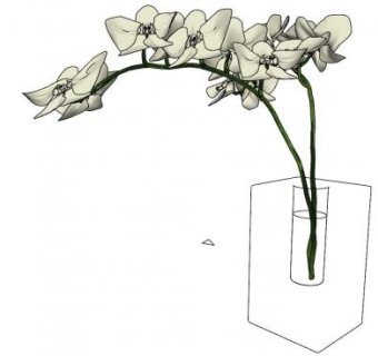 室内客厅书房花瓶摆件SU模型下载_sketchup草图大师SKP模型