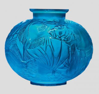 蓝色雕刻陶瓷花瓶平面SU模型下载_sketchup草图大师SKP模型