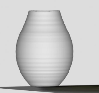 现代简约陶艺花瓶SU模型下载_sketchup草图大师SKP模型