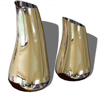 不锈钢金属花瓶SU模型下载_sketchup草图大师SKP模型