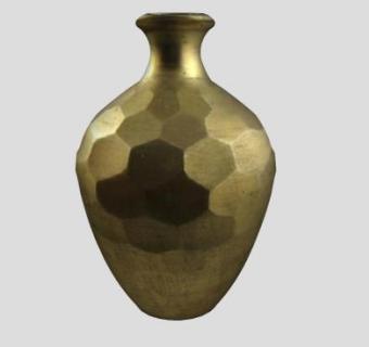 现代花瓶金属色外观器皿SU模型下载_sketchup草图大师SKP模型