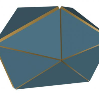 淡蓝几何艺术花瓶摆件SU模型下载_sketchup草图大师SKP模型