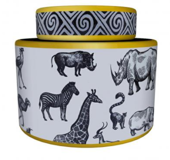 动物印花装饰瓷瓶SU模型下载_sketchup草图大师SKP模型