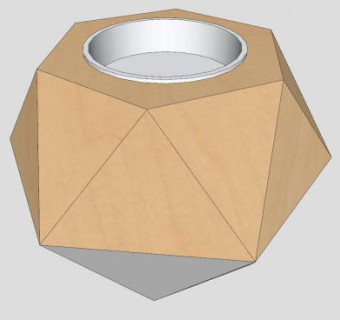 现代摆件木制烛台SU模型下载_sketchup草图大师SKP模型