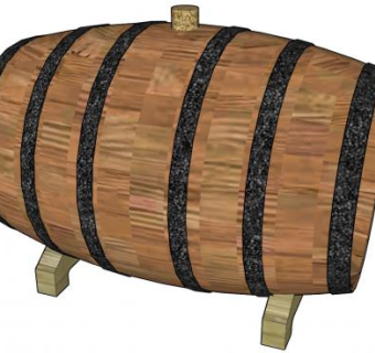 葡萄酒橡木桶SU模型下载_sketchup草图大师SKP模型