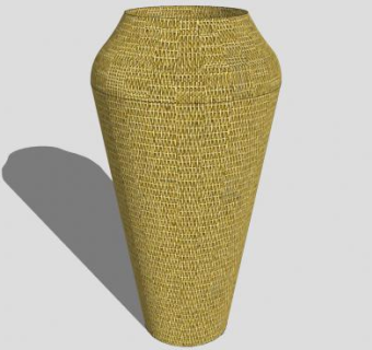 大柳条编织落地罐SU模型下载_sketchup草图大师SKP模型