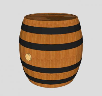 葡萄酒容器木桶SU模型下载_sketchup草图大师SKP模型