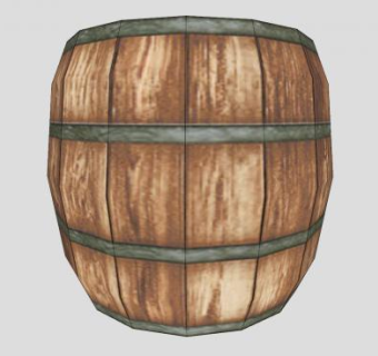 古老酒水容器木桶SU模型下载_sketchup草图大师SKP模型