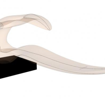 橙色玻璃雕塑摆件SU模型下载_sketchup草图大师SKP模型