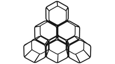 黑色六角黄蜂槽酒架SU模型下载_sketchup草图大师SKP模型