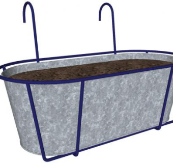 悬挂金属花盆SU模型下载_sketchup草图大师SKP模型