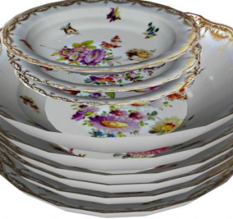 圣彼得堡梅森瓷器SU模型下载_sketchup草图大师SKP模型