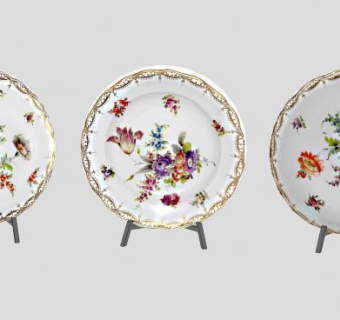 梅森瓷盘饰品摆件SU模型下载_sketchup草图大师SKP模型