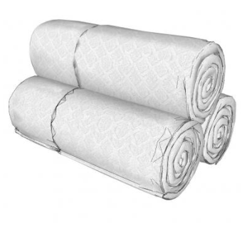 浴室清洁用品卷毛巾SU模型下载_sketchup草图大师SKP模型