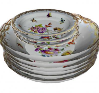 梅森瓷瓷盘SU模型下载_sketchup草图大师SKP模型