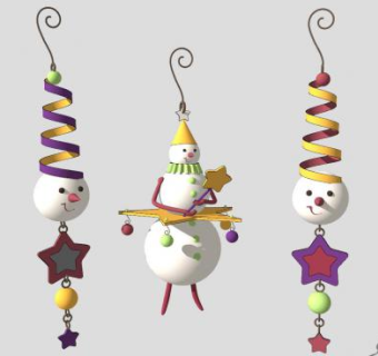 雪人装饰挂饰SU模型下载_sketchup草图大师SKP模型