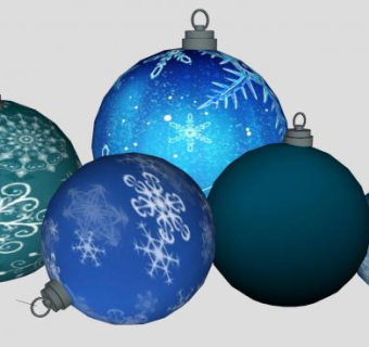 雪花圣诞球挂饰SU模型下载_sketchup草图大师SKP模型