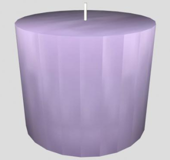 紫色香薰蜡烛SU模型下载_sketchup草图大师SKP模型
