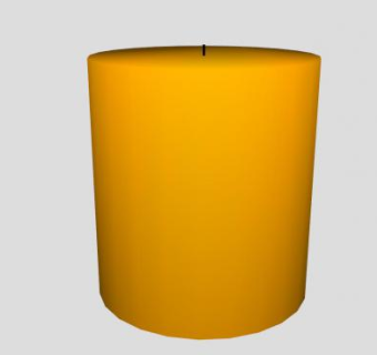无香味橙色蜡烛SU模型下载_sketchup草图大师SKP模型