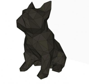 几何图案狗狗装饰摆件SU模型下载_sketchup草图大师SKP模型