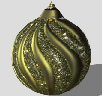 绿色漩涡点缀挂饰SU模型下载_sketchup草图大师SKP模型