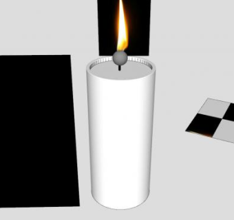 白色蜡烛摆件SU模型下载_sketchup草图大师SKP模型