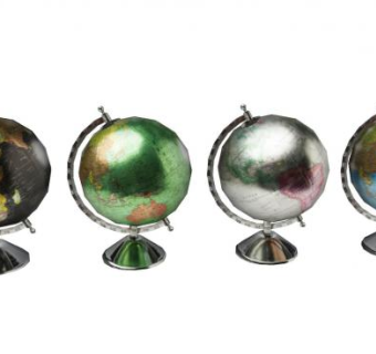 金属多颜色地球仪摆件SU模型下载_sketchup草图大师SKP模型