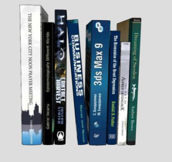 装订书籍书册SU模型下载_sketchup草图大师SKP模型