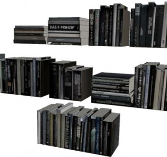 分类的书籍SU模型下载_sketchup草图大师SKP模型