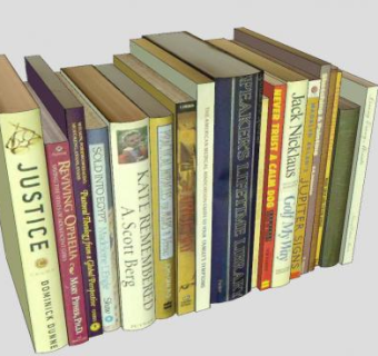 立体展示外籍书籍SU模型下载_sketchup草图大师SKP模型