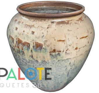 复古石瓮陶瓷器皿SU模型下载_sketchup草图大师SKP模型