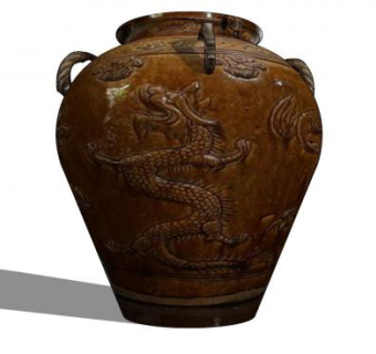 复古雕刻外观石瓮器皿SU模型下载_sketchup草图大师SKP模型