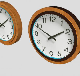 岩石石英圆形现代数字时钟SU模型下载_sketchup草图大师SKP模型