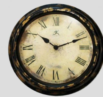 旧式古董圆形时钟SU模型下载_sketchup草图大师SKP模型